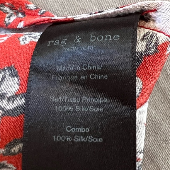 FAB rag & bone asymmetrical dress. Silk w/grosgrain straps, pockets. Red is IN! - Picture 8 of 8